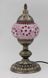 Turkish Mosaic Table Lamp 33cm Pink Star