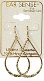 Ear Sense Earring F451 Gold Open Teardrop Hoop