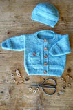 Baby Cakes Barnaby Cardi & Hat Bc137 4ply 0-18 months Knitting Pattern
