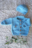 Baby Cakes Barnaby Cardi & Hat Bc137 4ply 0-18 months Knitting Pattern