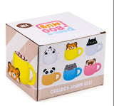 Adormals Elephant Peeping Lidded Ceramic Mug