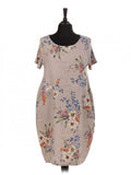 Anne + Kate Italian Bologna Linen Floral Dress