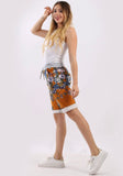 Anne + Kate Italian Blossom Print Mustard Shorts 10-14