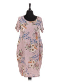 Anne + Kate Italian Bologna Linen Floral Dress