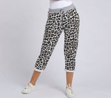 Anne + Kate Italian Leopard Print Pant White 10-12