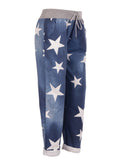 Anne + Kate Italian Star Dark Denim Print Pants 10-12