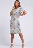 Anne + Kate Italian Bologna Linen Floral Dress