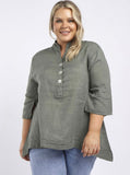 Anne + Kate Italian Bell Sleeves Linen Top 14-20