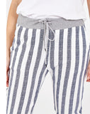 Anne + Kate Italian Stripe Denim Blue Pants 10-12