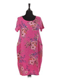 Anne + Kate Italian Bologna Linen Floral Dress