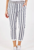 Anne + Kate Italian Stripe Denim Blue Pants 10-12
