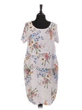 Anne + Kate Italian Bologna Linen Floral Dress