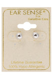 Ear Sense Earring WBA-26 6mm Silver Ball Stud Earrings