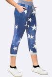 Anne + Kate Italian Star Dark Denim Print Pants 10-12