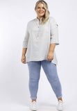 Anne + Kate Italian Bell Sleeves Linen Top 14-20