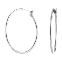 Euro Hypoallergenic Silver X-Large Click Hoop