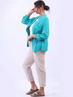 Anne + Kate Italian Tiber Plain Linen Jacket