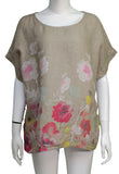 Anne + Kate Italian Flower Garden Linen Top