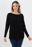 Anne + Kate Italian Rib Star Print Long Sleeve Jumper Top