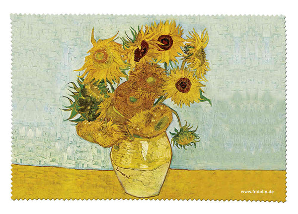 Fridolin Glasses Cleaning Cloth - Vincent Van Gogh - Sunflower