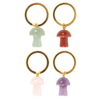 Gemstone Mushroom Keyring