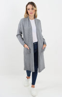 Ribbed Star Oversized Open Front Cardigan