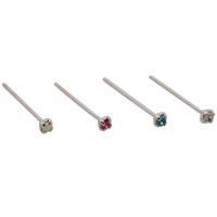 Nose Stud Pack x 4 Sterling Silver