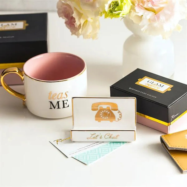 Glam Office - Let’s Chat Card Holder
