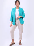 Anne + Kate Italian Tiber Plain Linen Jacket