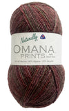 Naturally Omana Prints Sock Yarn 4ply New Zealand Made