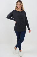 Anne + Kate Italian Rib Star Print Long Sleeve Jumper Top