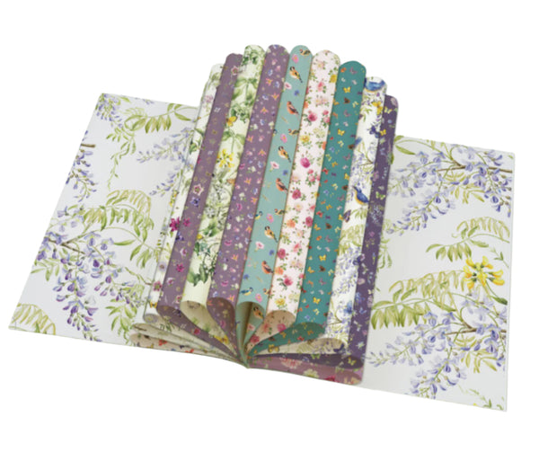 Bekking & Blitz Gift Wrap Book - Vogels in blauweregen, Janneke Brinkman