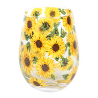 Sunflower Stemless Glass