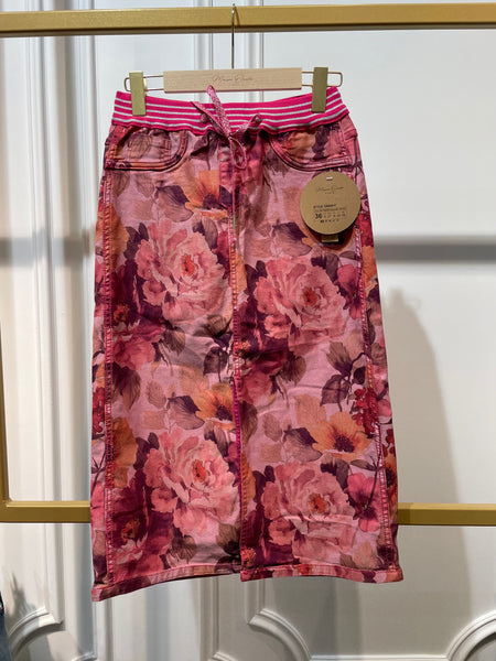 Onado Reversible Denim Skirt Charlotte Fuchsia