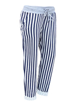 Anne + Kate Italian Small Stripe Navy Pants 10-12