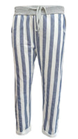 Anne + Kate Italian Stripe Denim Blue Pants 14-18