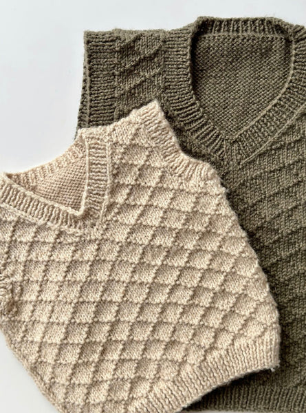 Touch Yarns Little Diamond Vest #150 Knitting Pattern