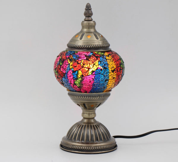 Turkish Mosaic Table Lamp Small Multi Coloured V1