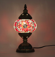 Turkish Mosaic Table Lamp Small Red V1