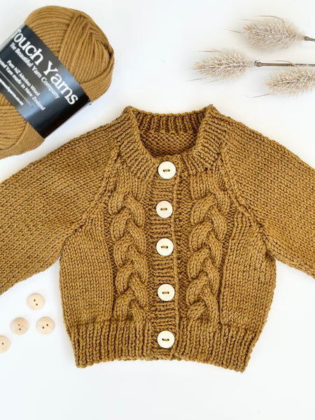 Touch Yarns 8ply Pip Cardigan #162 Childs Knitting Pattern