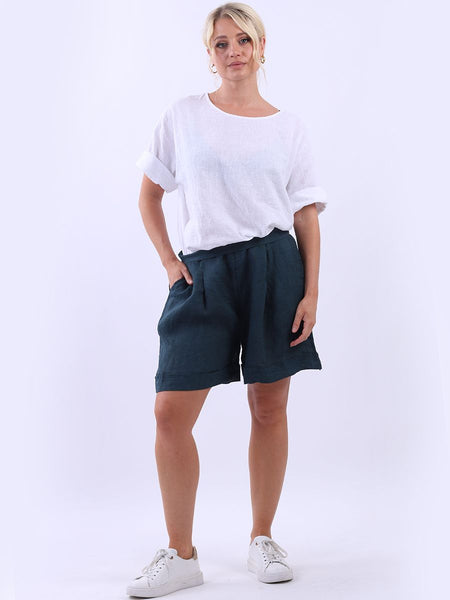 Anne + Kate Italian Casual Plain Linen Shorts