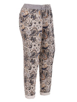 Anne + Kate Italian Paisley Beige Pants 10-12