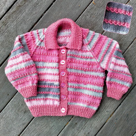Countrywide 4ply Collared Baby Cardigan  #P357