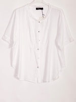 Anne + Kate Italian Sicily Pleated Linen Blend Top