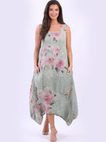 Anne + Kate Italian Floral Linen Sundress