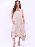 Anne + Kate Italian Floral Linen Sundress