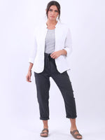 Anne + Kate Italian Tiber Plain Linen Jacket