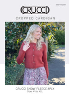 Crucci Cropped Cardigan 8ply Knitting Pattern #2207