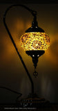 Turkish Mosaic Large Swan Table Lamp 46cm - Yellow/Gold