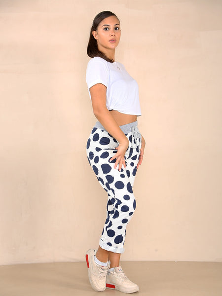 Anne + Kate Italian Polka Dot Navy Pants 10-12